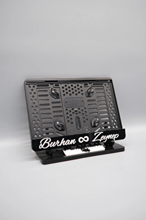 SONSUZLUK İŞARETLİ TARİHLİ ÇİFTLERE ÖZEL İSİMLİ PLEKSİ MOTOR PLAKALIĞI