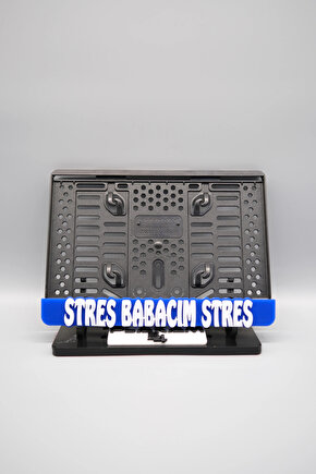 STRES BABACIM STRES 3D KABARTMALI MAVİ PLEKSİ MOTOR PLAKALIĞI
