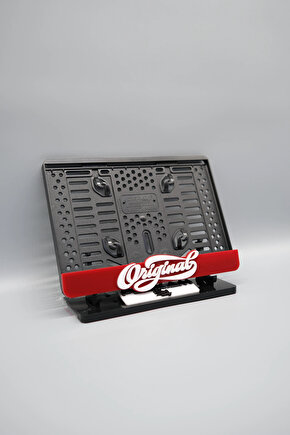 ORIGINAL 3D KABARTMALI KIRIMIZI PLEKSİ MOTOR PLAKALIĞI