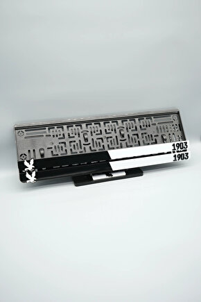 SİYAH BEYAZ TARAFTAR 3D KABARTMALI PLEKSİ ARABA PLAKALIĞI