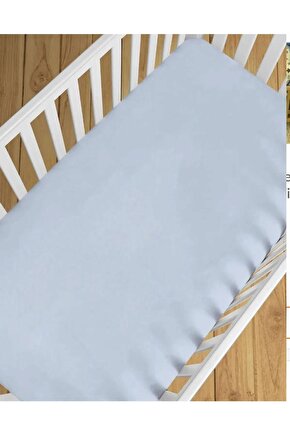 Premi̇um %100 Natürel Cotton Mavi̇ 100x150 Cm Lasti̇ksi̇z Çarşaf Bed Sheet For Baby