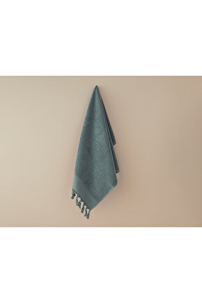 Tuffy Stripe Pamuklu Saçaklı El Havlusu 30x45 Cm Yeşil