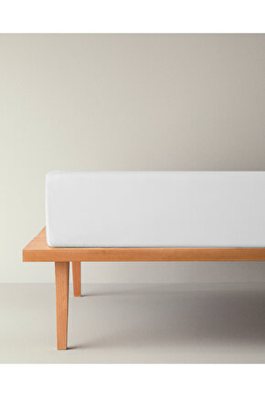 Novella Premium Pamuk Dokulu Tek Kişilik Lastikli Çarşaf 100x200 cm Beyaz