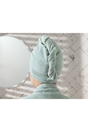 Soft Pamuklu Saç Bonesi Standart Mint