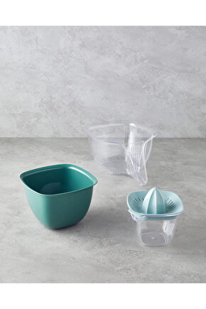 Fresco Plastik 4 Parça Süzgeç 3 x 1,8 x 0,5 Litre Yeşil