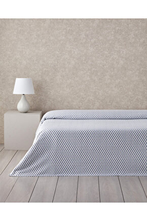 Pure Leaves Ecosoft Çift Kişilik Pike 200x220 cm Mavi