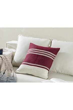 Moneta Dokuma Kırlent Kılıfı 45x45 Cm Bordo