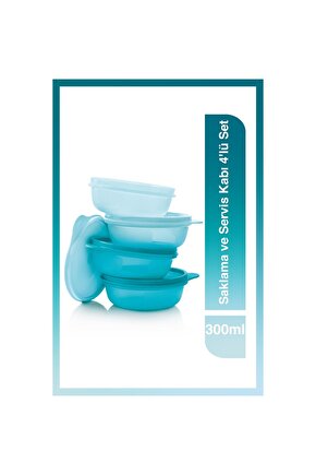 Saklama ve Servis Kabı 4lü Set 300 ml
