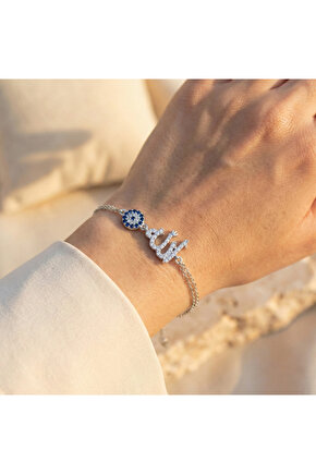 Kadın Nazar Boncuklu Allah Lafzı Bileklik