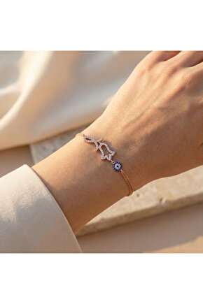 Taşlı Rose Lale Bileklik