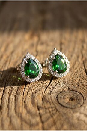 Yeşil Taşlı Ufak Küpe