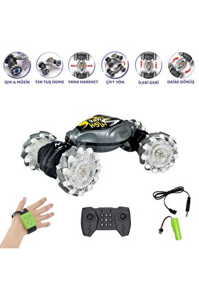 Uzaktan Kumandalı, El Sensörlü Akrobat Araba.