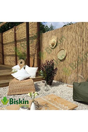 Kamış Çit Bambu Çit Hasır Çit 1x2,5 Metre Yükseklik 1 Metre En 2,5 Metre Doğal Kamış Gölgelik 1x2,5