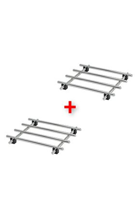 2 Adet Nihale 18x18 Cm İkea 2li Set Tencere Tava Altlığı Metal Altlık Paslanmaz Çelik