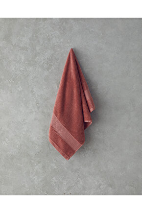 Deluxe Low Twist Pamuklu Yüz Havlusu 50x90 cm Gül Kurusu