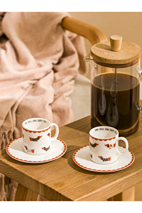 LCW HOME Karışık 2 Kişilik Porselen Kahve Fincan Takımı 90 Ml