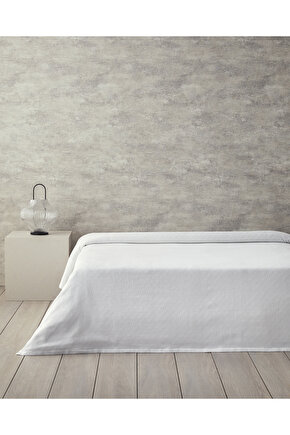 Plain Pamuklu King Size Pike Beyaz
