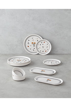 Autumn Seramik Kahvaltı Takımı 10 parça 4 kişilik Renkli
