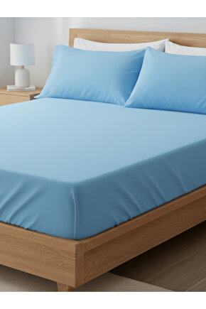 Lastikli Yatak Çarşaf Seti Yastık Kılıflı Örtü Pamuk Dayanıklı Yırtılmaz Tek Çift Kişilik