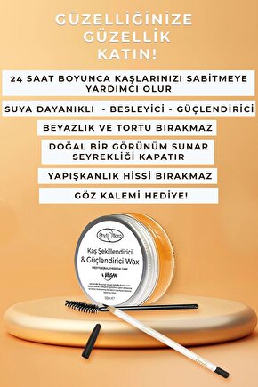 Kaş Sabitleyici Gün Boyu Kalıcı , Kaş Şekillendirici Wax 50 ml