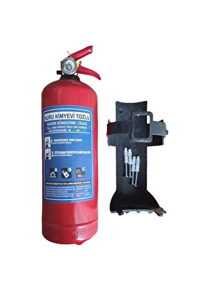 2 Kg Kuru Kimyevi Tozlu Yangın Söndürme Tüpü 4 Yıl Garantili ( Askı Aparatlı )