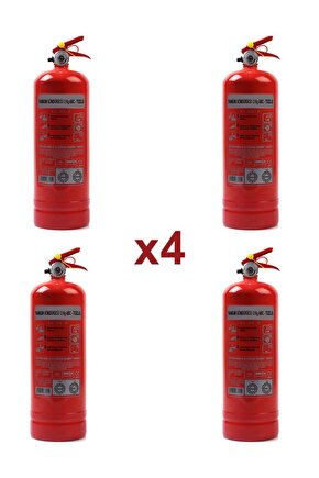 Yangın Tüpü Söndürücü 2kg 4 Lü 4 Yıl Garantili 2022 Üretim 2026 Tekrar Dolum