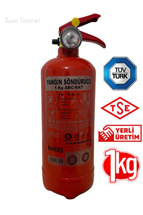 1 Kg Yangın Söndürücü - Ce & Tse Belgeli - Tüvtürk Uyumlu - Araç Tip Onaylı -nisan Ayı Üretim
