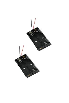 2 Adet - 2li Pil Yatağı Pil Yuvası Pil Kutusu AA Kalem Kalın Pil