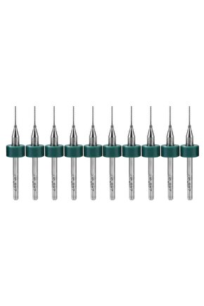 Pcb Matkap Ucu 0.6 Mm Tungsten Mikro Karbür 10lu 18 Shank Spiral Flüt