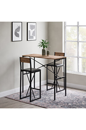 Gzl Bar Masa Bar Sandalye Yemek Masa Sandalye Takımı Döşeme Çam 1582