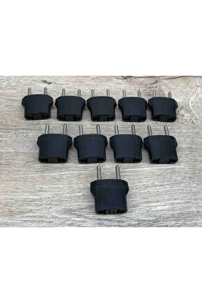 10 Adet Siyah Amerikan Tipi Priz Fiş Çevirici Türk Fişine Dönüştürücü Adaptör  BSN4-F3