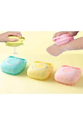 Monte Lua Çok Amaçlı Yumuşak Silikon Duş Lifi - Sabun Jel Şampuan Hazneli