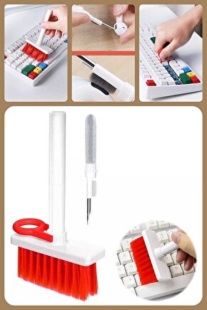 5in1 Kablosuz Bluetooth Oyuncu  Kulaklık Klavye Telefon Kamera Lens Temizleme Fırçası Kalemi