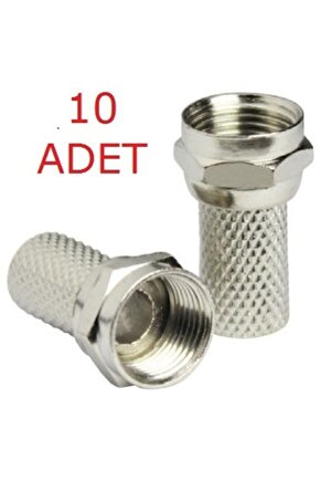 Yeni F Konnektör Çanak Anten Uydu Kablosu Jakı 10 Adet