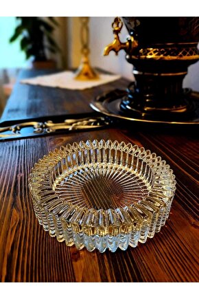 4 Adet Special Yuvarlak 14 Cm Kristal Güneş Cam Küllük