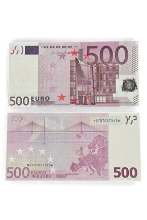 1 Deste 500 € Düğün Parası – Kına, Parti, Film, Fotoğraf ve Koleksiyon Amaçlı Eğlencelik Şaka Parası