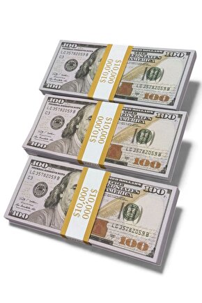 3 Deste 100$ Joke Money – Düğün Parası, Şaka, Koleksiyon Parası