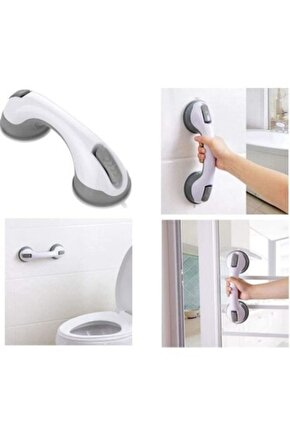 Vantuzlu Banyo Tutacağı Kayma Düşme Önleyici Kilitli Tutunma Barı
