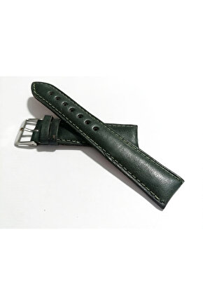 &Her Saate Uyumlu Hakiki  Dana  Derisi  Saat Kordonu 20   mm (122 )  yeşil
