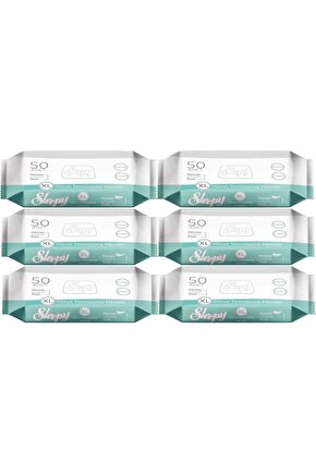Hasta Vücut Temizleme Islak Mendil Havlu 50 Yaprak XL (6 Lı Set)