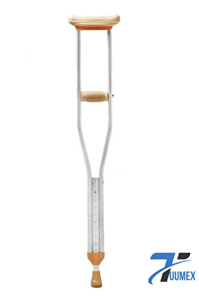 Koltuk Altı Değneği (L 1.75-1.85 BOY) Alüminyum Pimli 1 Adet Boy Ayarlanabilir İthal Yumuşak Elcik