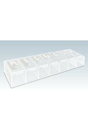 Haftalık Günlük Ilaç Saklama Kutusu Şeffaf - Hap Kabı 3 Adet