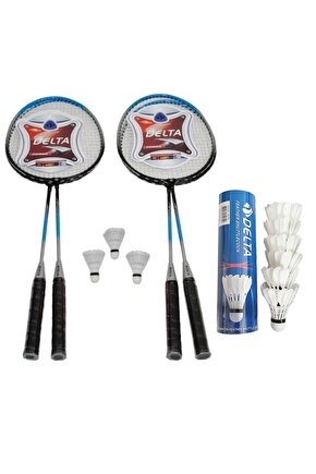 4 Adet Badminton Raketi + Çantası + 6 Deluxe Kaz Tüyü + 3 Plastik Toplam 9 Badminton Topu Seti