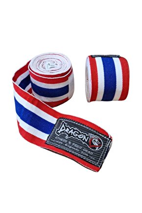 83818 Thailand Bayraklı 3,5 Metre Elastik Bandaj Boks Bandajı Muay Thai Bandajı Kick Boks B