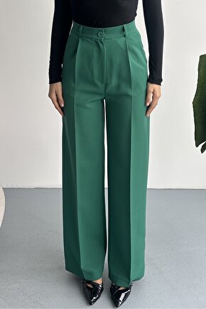 Kadın Palazzo Pantolon Oversize Orjinal Kesim - Yüksek Bel Geniş Paça Ofis ve Günlük Şık