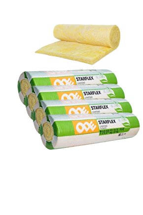 Cam Yünü İzocam Çatı Şiltesi Folyosuz 4 Adet, 10cm Kalınlık, 38,4m2 Alan Kapatır