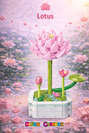 Mikro Blok Lotus Çiçek Lego - Lego Setleri Mini Lego - Çiçek Lego - Blossom Çiçek Lego