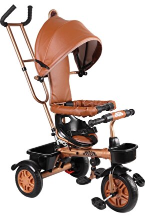 Aliş Sweet Gold Ebeveyn Kontrollü 3 Tekerlekli Deri Tente Çocuk Bisikleti Taba