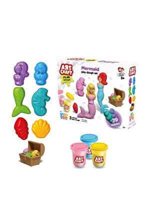 Deniz Kızı Oyun Hamur Seti 168 Gr. - Oyun Hamuru Seti - Hamur Setleri - Hamur Kalıpları - Doğal Oyun