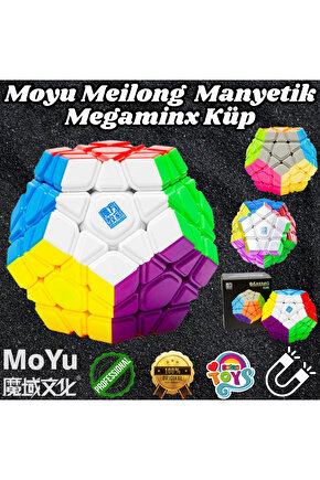 Orijinal MoYu Meilong Megaminx Manyetik Küp - Moyu Speed Cube - Moyu Megaminx Zeka Küpü - Zeka Küpü